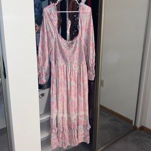 Penelope Rose Pink Floral Long Sleeve Dress